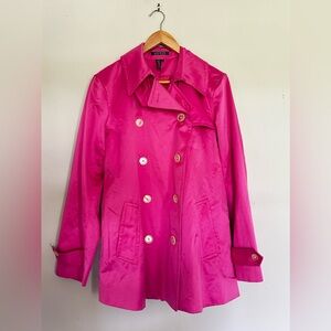 Lauren Ralph Lauren pink satin coat size L.